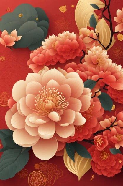 Premium AI Image | CNY background pattern
