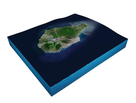 Montserrat Island Terrain 3D Model by 3dstudio