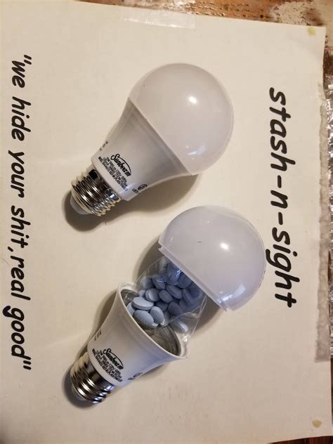 Fake light bulb secret stash can-Hidden compartment Diversion | Etsy