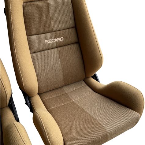 Recaro Seats LXB Monza Tan - Retrimmed (Pair) - Retro Autotek