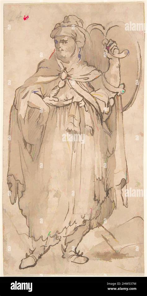 Art inspired by Man in Turkish Costume Holding a Shield, 16th century ...