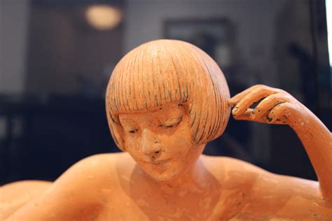 Terracotta Nude Woman Sculpture by George Maxim, France, 20th Century