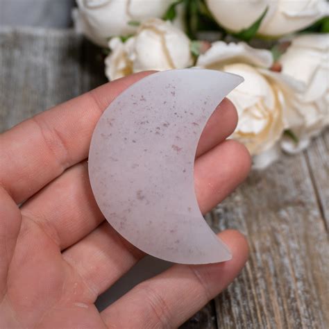 Selenite Crescent Moon - The Crystal Council