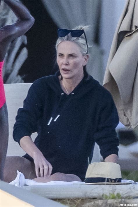 Charlize Theron Sexy Swimsuit Beach Photos - NuCelebs.com