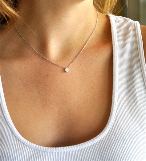 simple diamond necklace 3