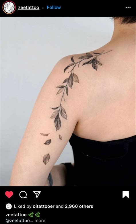 Classy and Elegant Leaf and Vine Tattoo Inspiration