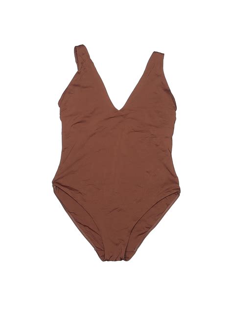 Everlane Solid Brown One Piece Swimsuit Size S - 48% off | thredUP