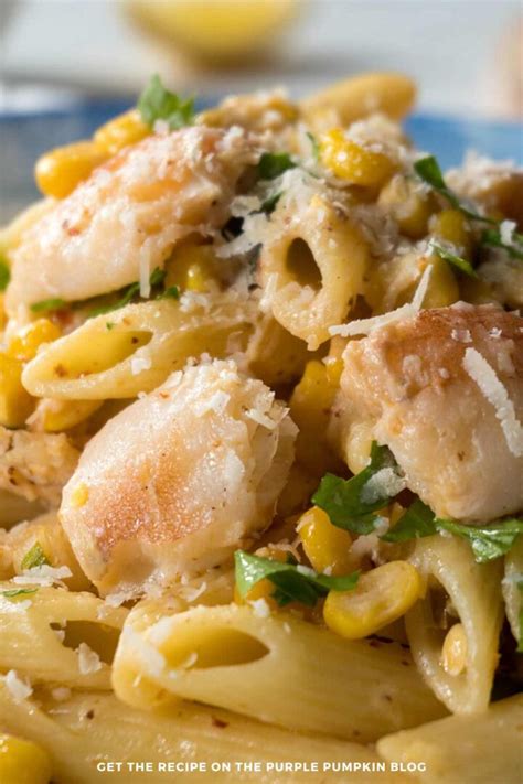 Pasta with Lump Crab and Sweetcorn Recipe: Seafood Pasta Dish