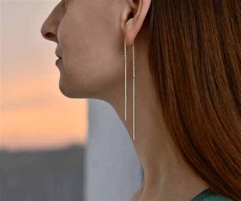 Срібні сережки-протяжки - Dadiverin Jewelry