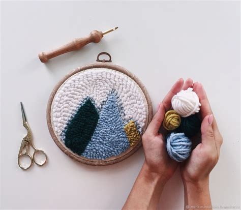 Набор для вышивки в ковровой технике (Punch needle) – купить на Ярмарке ...