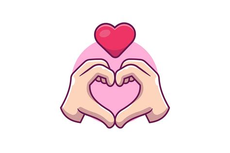 9 HAND HEART LOVE ILLUSTRATIONS by Catalyst Labs on @creativemarket