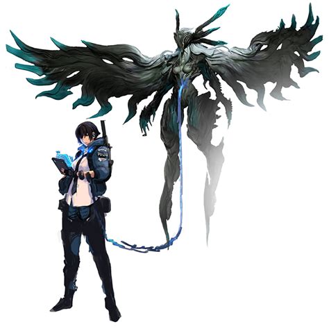Player and Astral Chain Concept Art - Astral Chain Art Gallery