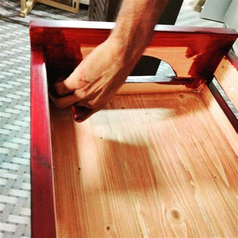 applying rosewood stain  pine   amazing experience