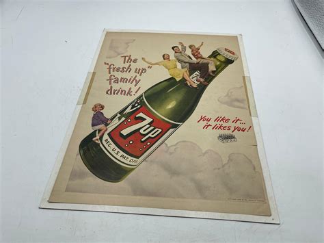 Lot - Vintage 7Up advertisement