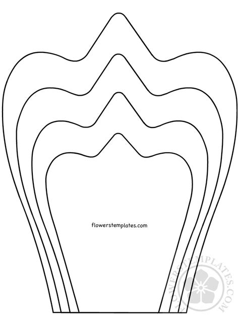 Free Rolled Flower Template
