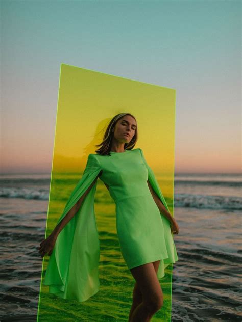 Neon Limelight Beach Photoshoot | Fashion photography inspiration, Neon ...