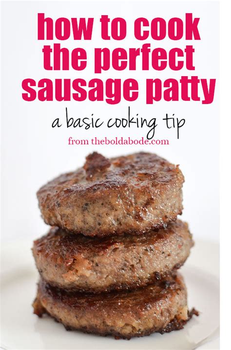 how to cook patty sausage