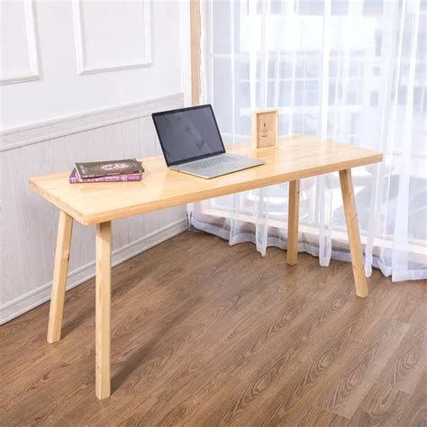Simple modern pine computer desk high quality solid wood desk study ...