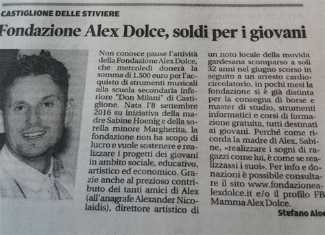 gazzetta  mantova fondazione alex dolce