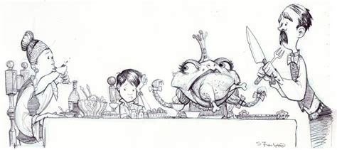 Family Dinner Sketch at PaintingValley.com | Explore collection of ...