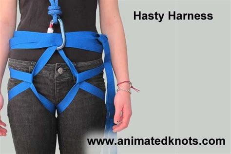 Hasty Webbing (Emergency) Harness | Climbing harness, Climbing knots, Knots