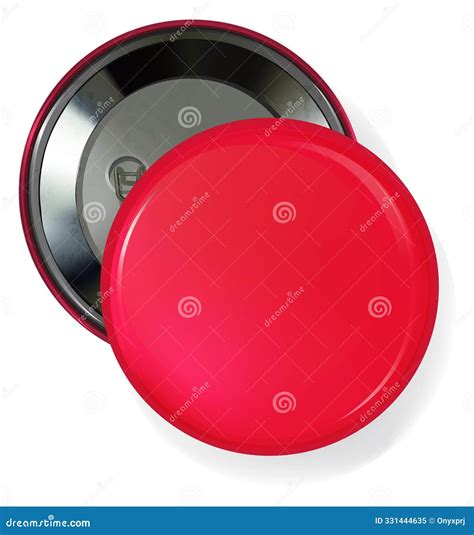 red metal  pin label realistic mockup stock vector illustration