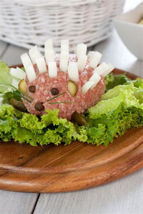 Minced Meat Onions As Hedgehog Stock Photos - Free & Royalty-Free Stock ...