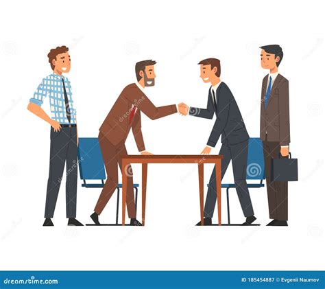 Business Negotiations, Businesmen Handshaking Making Business Deal ...