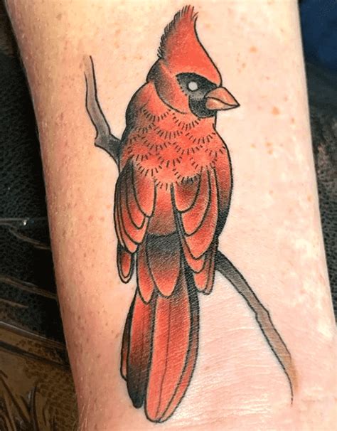 Red Bird Tattoo Design Ideas Images