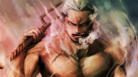 3840x2160 Anime, Smoking, Cigar, White Hair, One Piece, Smoker (One