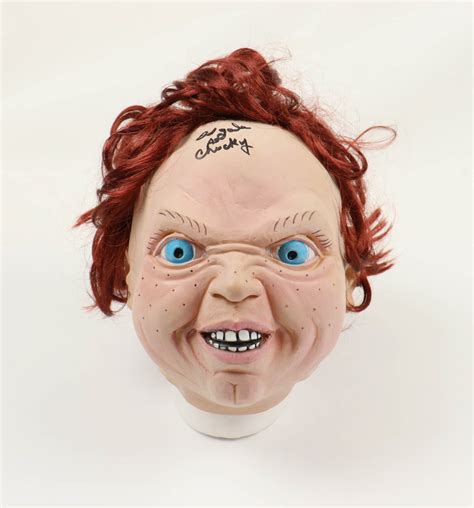 Ed Gale Signed "Child's Play" Chucky Mask Inscribed "Chucky" (PA