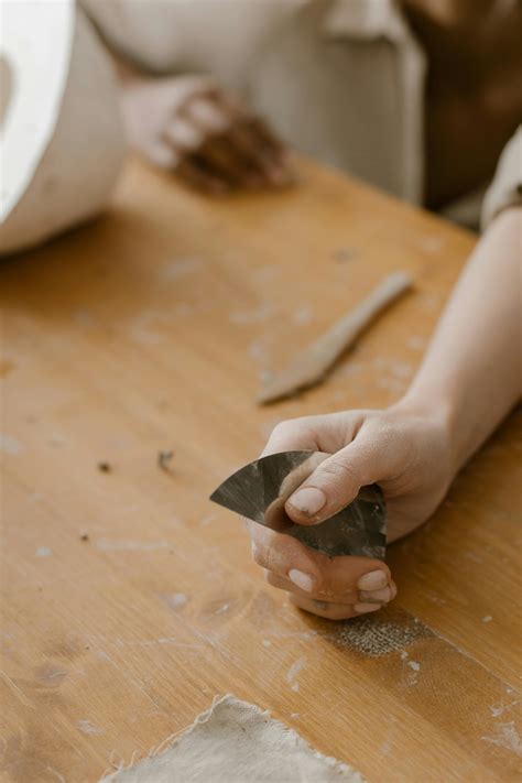 person making  candle  stock photo