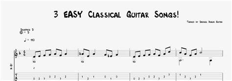 3 EASY Classical Guitar Songs - Etsy