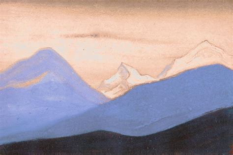 Гималаи #75 Розовый вечерний свет (картина) — Рерих Н.К. (Часть 6)