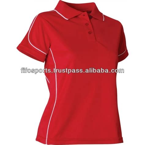 White Women Polo Shirt/plain Polo Shirts For Women/cotton Polyester ...