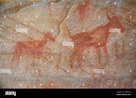 Ancient cave paintings Stock Photo - Alamy