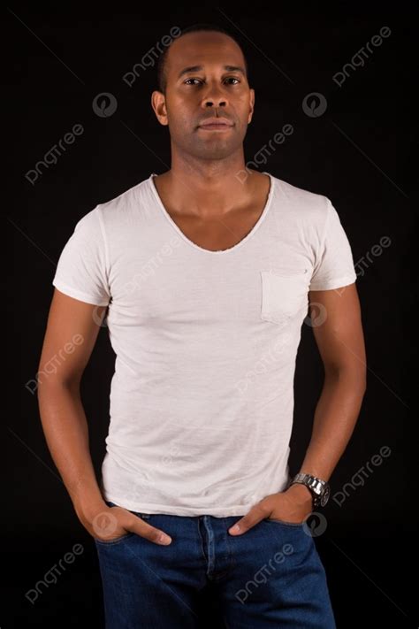 Young And Beautiful African Man Posing Isolated Photo Background And ...