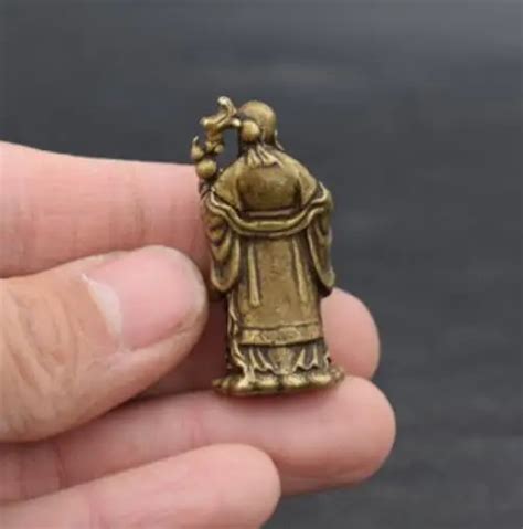 Китайская старинная медная статуя маленького Будды Fu lu shou