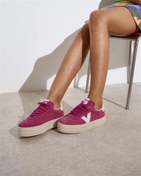 Victoria Barcelona Cyclist Pink Platform Trainers | Oliver Bonas