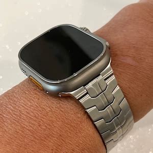 Apple Watch Band 49mm Ultra Titanium Alloy Steel Silver Mens Apple ...