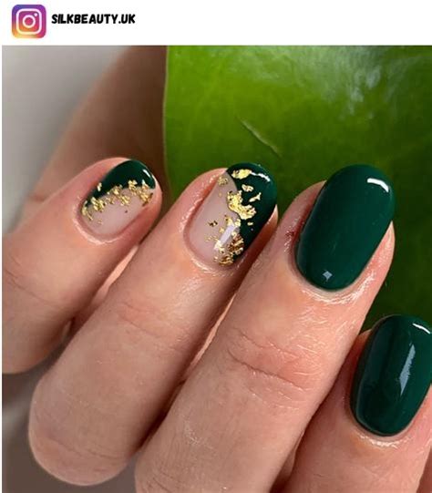 53 Green and Gold Nail Designs for 2024 - Nerd About Town