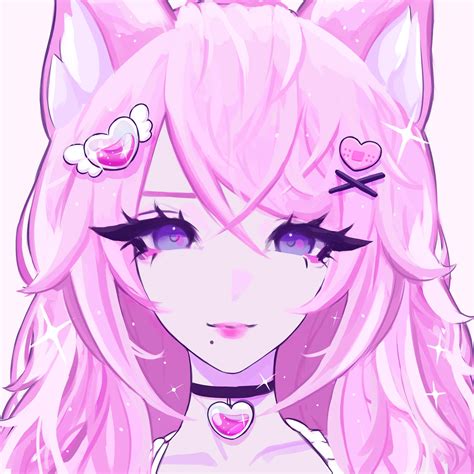 Download Pink Cat Girl Pfp Picture | Wallpapers.com