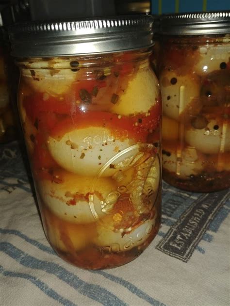 Pickled eggs in crab boil- Cajun Eggs | Pickled eggs, Marinated