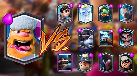 LUMBERJACK VS ALL CARDS IN CLASH ROYALE | LUMBERJACK 1 ON 1 GAMEPLAY ...