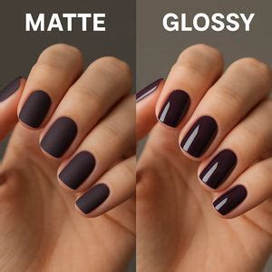 matte  glossy finish  nail polish style suits