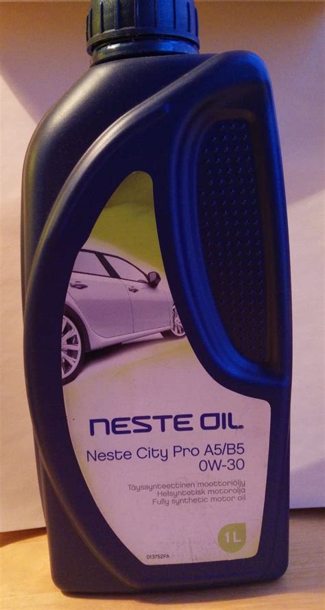 Neste City Pro 0W-30 A5/B5 свежее - Лабораторные анализы - Свежие ...