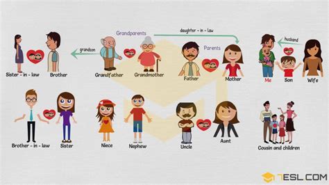 Family Members Vocabulary in English • 7ESL