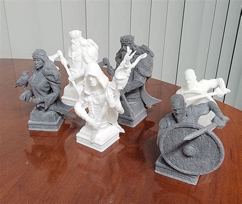 Premium 3D Printed Viking Chess Set - Paintable | Strategy Game for ...