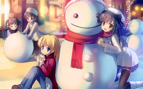 Anime Winter Snowman wallpaper | 1920x1200 | #14667