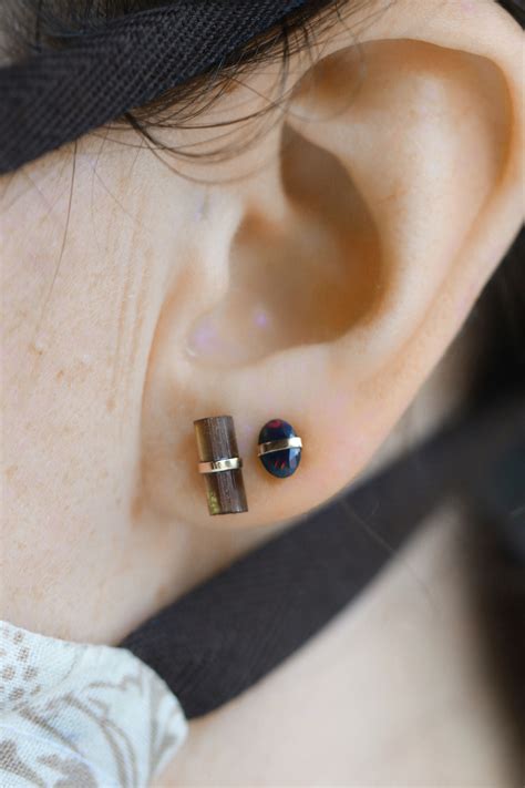 Opal and Tourmaline October Birthstone Earrings | Birthstone earring